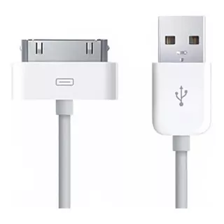 Cable Compatible iPhone 4 iPad 2 3 4 Usb Datos 30 Pines Color Blanco