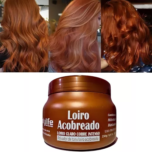 Máscara Tonalizante 250g Pigmentante Ativadora de Tons Cabelo Marsala