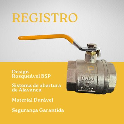 Registro Esfera 3 Polegadas Metal Vazão Total Pn25 Dn80