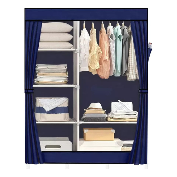 Closet Rack Organizador Portatil, Color Azul Marino