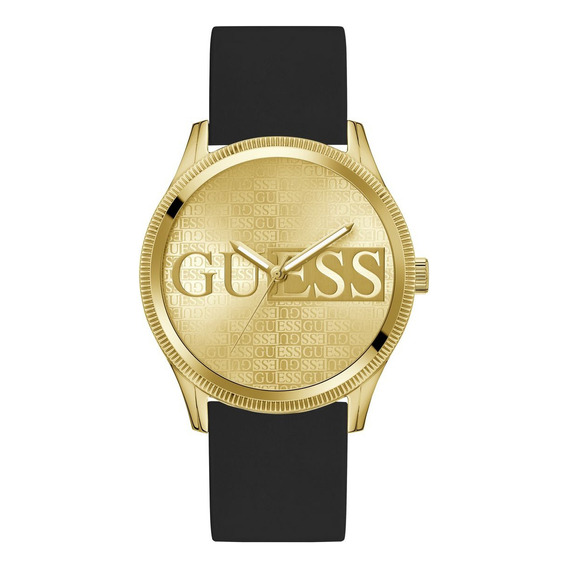 Reloj Guess Hombre Relojes Para Caballero Dorado Elegante Correa Negro