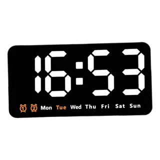 Reloj De Mesa  Despertador  Digital Homegoods Q-3061  -  Branco 