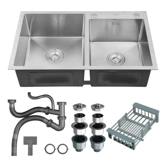 Fregadero Tarja De Acero Inox Con Escurridor Móvil 78*45