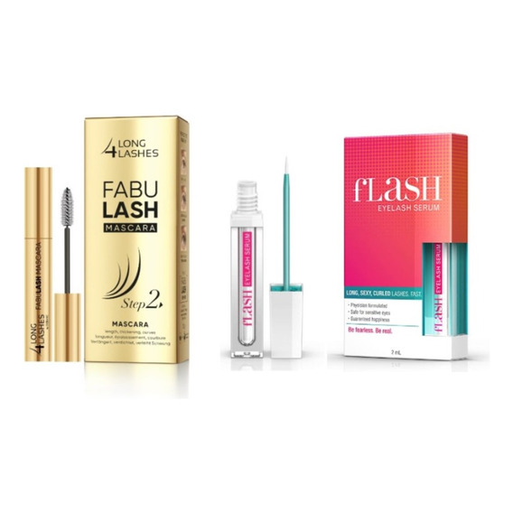 Flash Serum De Pestañas + Máscara De Pestañas Fabulash 