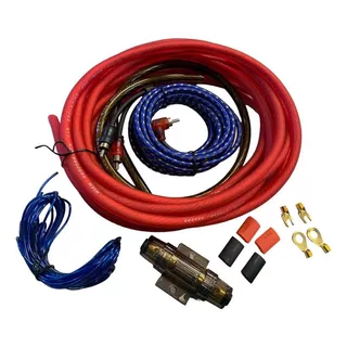 Kit De Cable Para Potencia  4 Gauge Mas Fusible