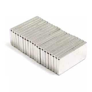 50pcs. Imã De Neodimio Retângulo 20x10x2mm - N35