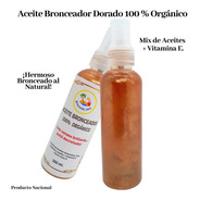 Aceite Bronceador Dorado Orgánico Coco Zanahoria +vitamina E