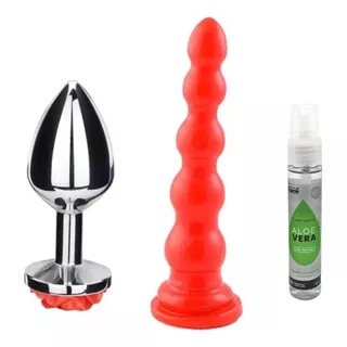 Dilatador Anal + Plug Anal + Gel Anal 30cc Sexo Anal 