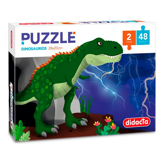 Puzzle Dinosaurio Pack X2 Didacta - Vamos A Jugar