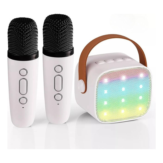 Mini Bluetooth Máquina De Karaoke Para Niños Con 2 Micrófono