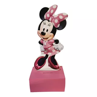 Minnie Mouse Rosa Alcancias Centro De Mesa 6 Piezas