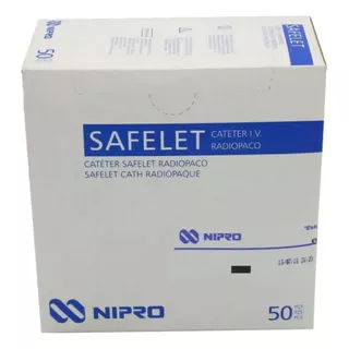 Cateter Intravenoso 22g Cx C/ 50 Und - Safelet Cath Nipro