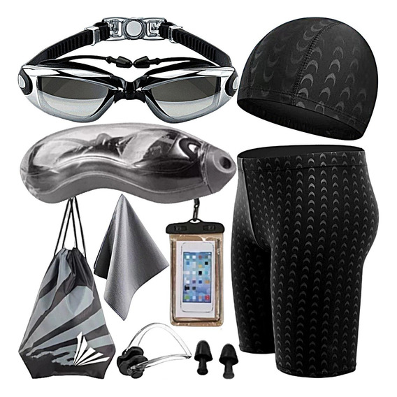 Gafas De Natación Goggles+ Trajes De Baño Hombre, Kit 9 En 1