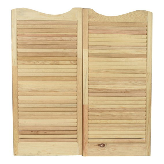 Puertas De Rejilla Madera Natural Tipo Cantina 45 X 101 Cm