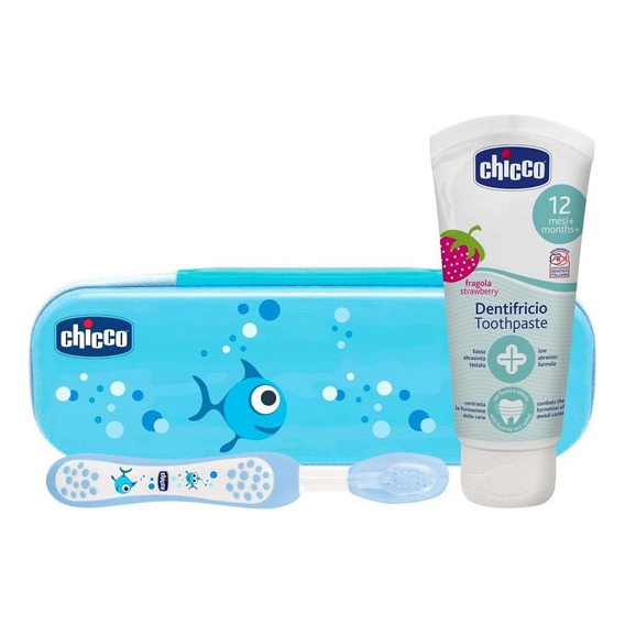 Set De Higiene Bucal Bebe Chicco Cepillo Y Pasta Dentifrica