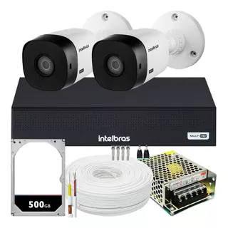 Kit Cftv 2 Cameras Full Hd Vhl 1220 Dvr Intelbras 1004-c 4x1