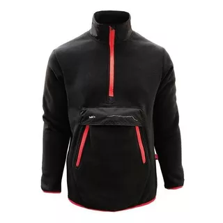 Poleron Polar Selk'n Modelo Anorak'300 Negro Hombre