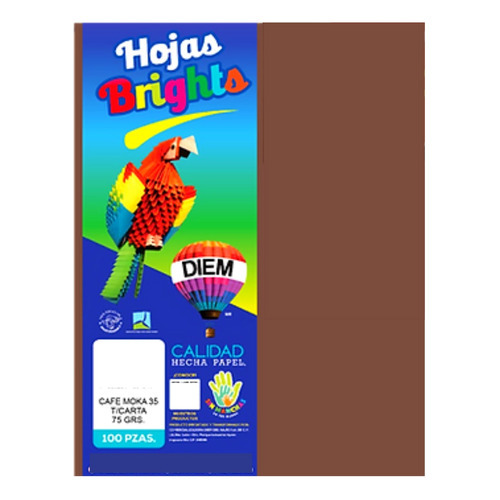 100 Hojas De Papel De Color Tamaño Carta Manualidades Color Café Moka