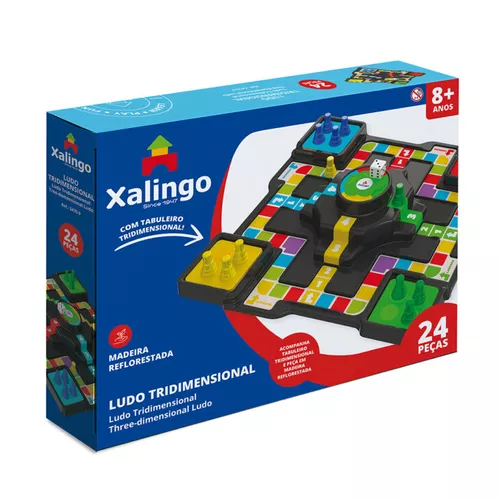 JOGO LUDO XALINGO TRIDIMENSIONAL