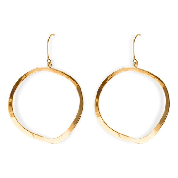 Aretes Roma Tumbiko Joyeria Artesanal En Baño De Oro 14k