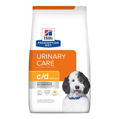 Alimento Hill's Prescription Diet Urinary Care c/d Multicare para perro senior todos los tamaños sabor pollo en bolsa de 27.5lb