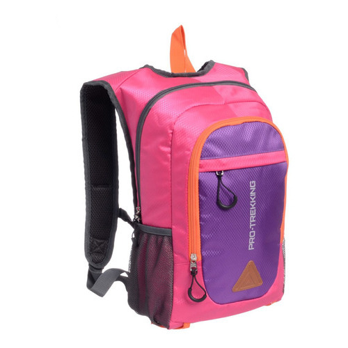 Mochila Pro-trekking Running Muy Liviana Viaje Gym 137 Color Rosa Diseño de la tela Liso