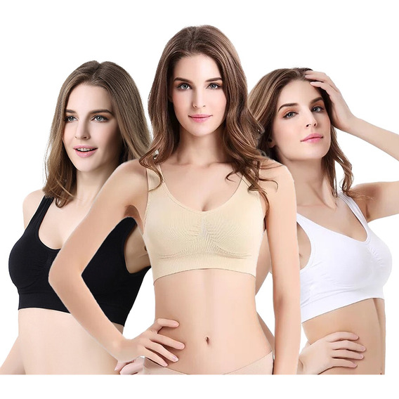 3 Paquete De Brasier Push Up Color Sujetador Sin Varillas