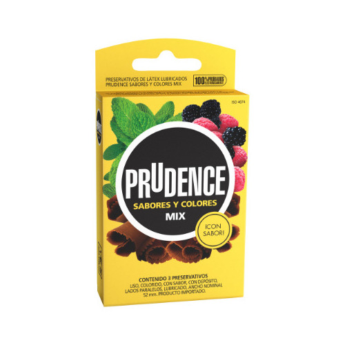 Preservativo Prudence Mix, 1 Caja, 3 Unidades