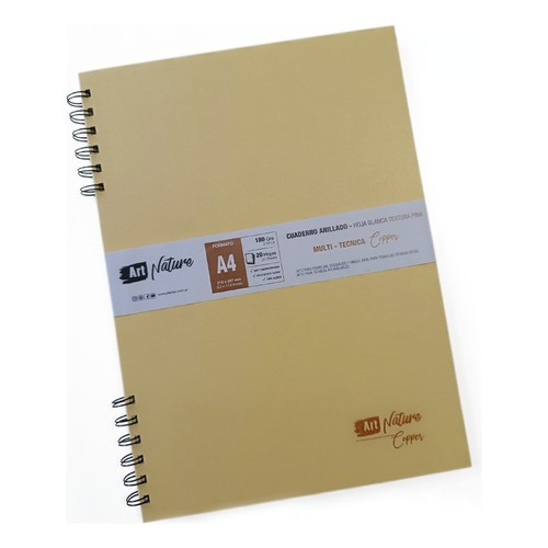 Cuaderno Art Nature A4 Copper 180 Gr. 20 H. Multi-tecnica