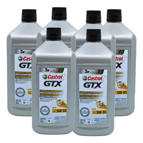 Caja De Aceites Castrol Gtx 5w-30 X 946ml