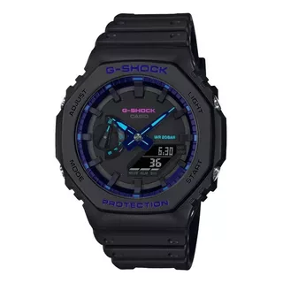 Reloj Casio G-shock Ga-2100vb-1acr Para Caballero. Color De La Correa Negro