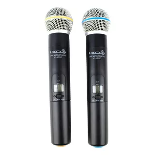 Microfone Sem Fio Duplo De Mão Uhf Lyco Uhxpro02mm Prof Nf-e