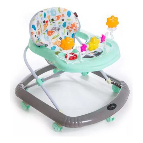 Andador Caminador Para Bebes Love 726 Musical 3 Posiciones Sonajero Color Gris