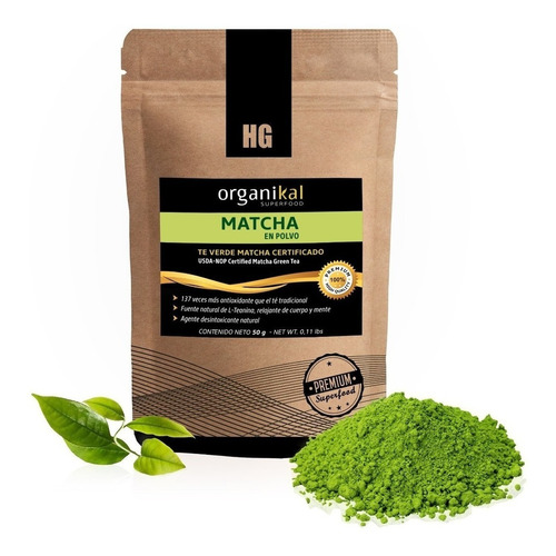 Te Verde Matcha En Polvo Organikal Hgl X50gr