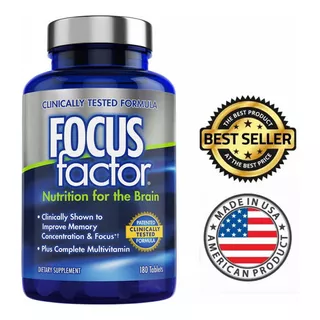 Focus Factor Brain(180 Tabletas) Hecho En E.u. Sabor Sin Sabor