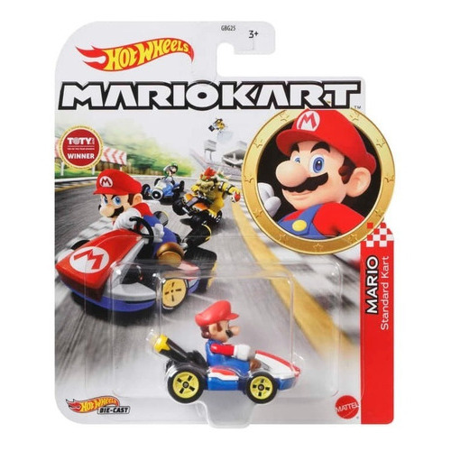 Hot Wheels Mario Kart Die-cast Mario Standard Kart