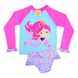 Blusa Uv Praia Piscina Biquíni Infantil Proteção Uv Menina