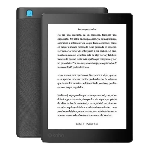 E-Reader Kobo Aura One 8GB preto com tela de 7.8