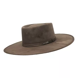 Sombrero Cordobés De Gamuza Unisex Copa Y Ala Plana