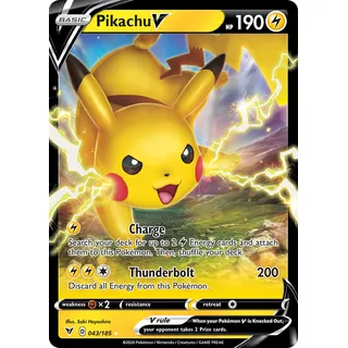 Pikachu V 043/185 Vivid Voltage Sword & Shield Carta Pokemon