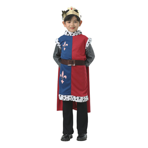Halloween Niño Medieval Rey Príncipe Arturo Cos Disfraz