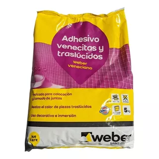 Weber Veneciano 5kg Nieve Adhesivo Y Pastina Para Venecitas