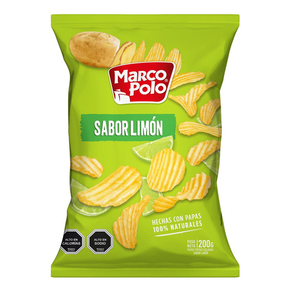 Papas Fritas Corte Americano Limón Marco Polo 200g