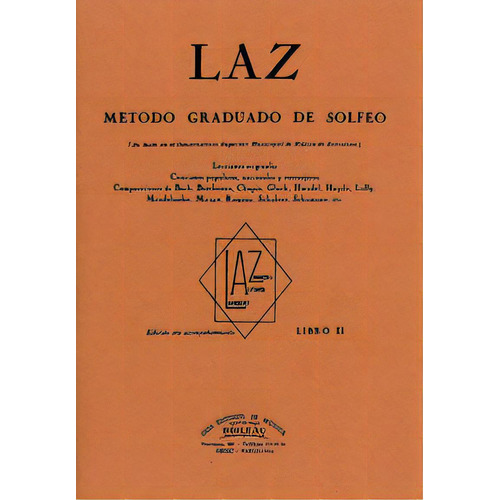 Laz - Libro Ii, De Lambert, Juan B.. Editorial De Música Boileau, S.l. En Español