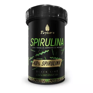 Ração Poytara Spirulina 40% Black Line 45g Sem Corantes