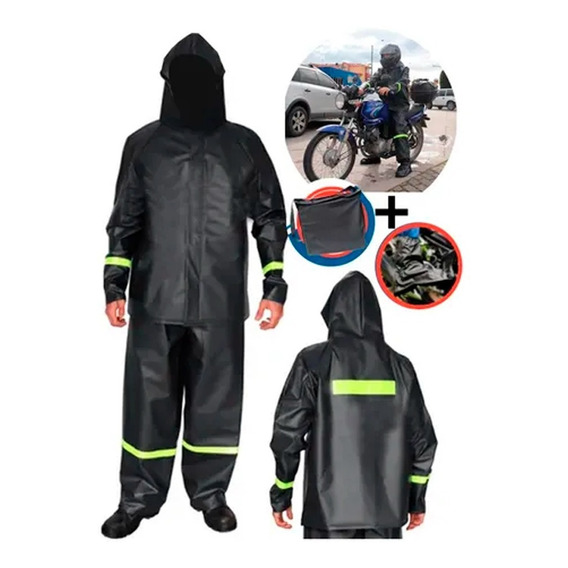 Impermeable Moto 4 Piezas Cal18 Semi Industrial 2 Obsequios.