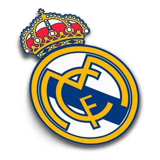 Sticker Real Madrid Cf Logo Escudo Vinilo Adhesivo 10cm 078