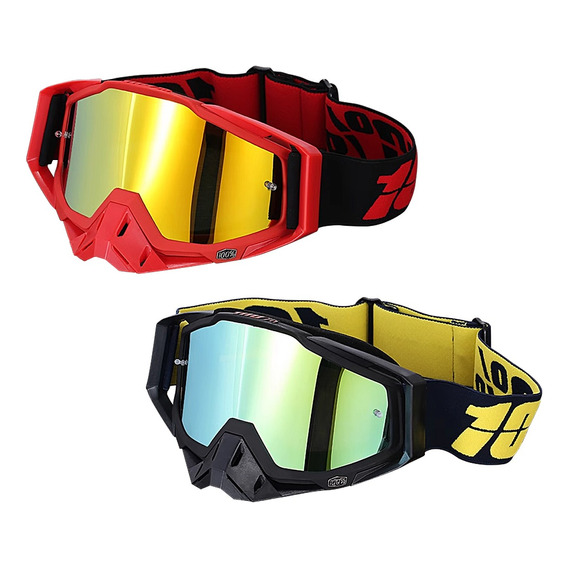 Googles Motocross De Tácticas Ajustable Gafas Deportivas 2pz