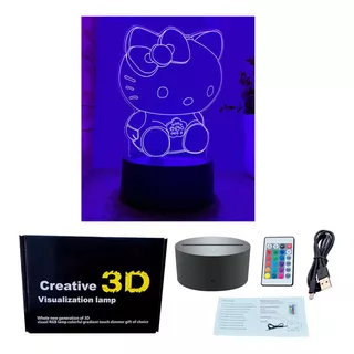 Serie De Hello Kitty 3d Luz De Noche Lampara Led Escritorio