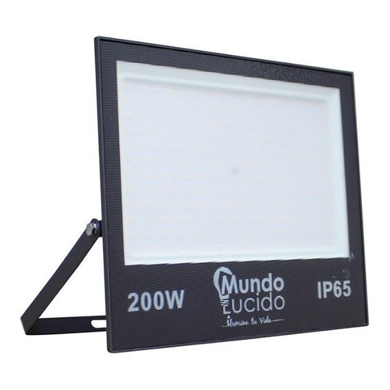 Reflector Led 200w Luz Calida 3000°k Ip65 85-265v Exteriores Color de la carcasa Negro Color de la luz Blanco cálido